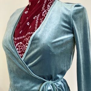 Madewell Velvet Ballet wrap top